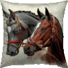 Horses - Cushion Cover (47x47 cm)